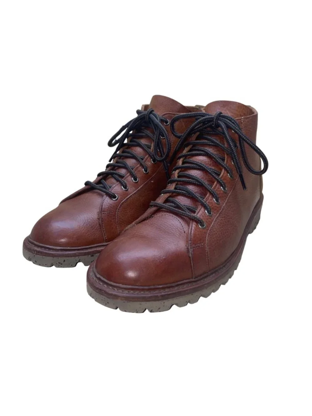 Allen Edmonds Men’s Brown Leather & Suede Lace-Up Discovery Ankle Boots Size 12